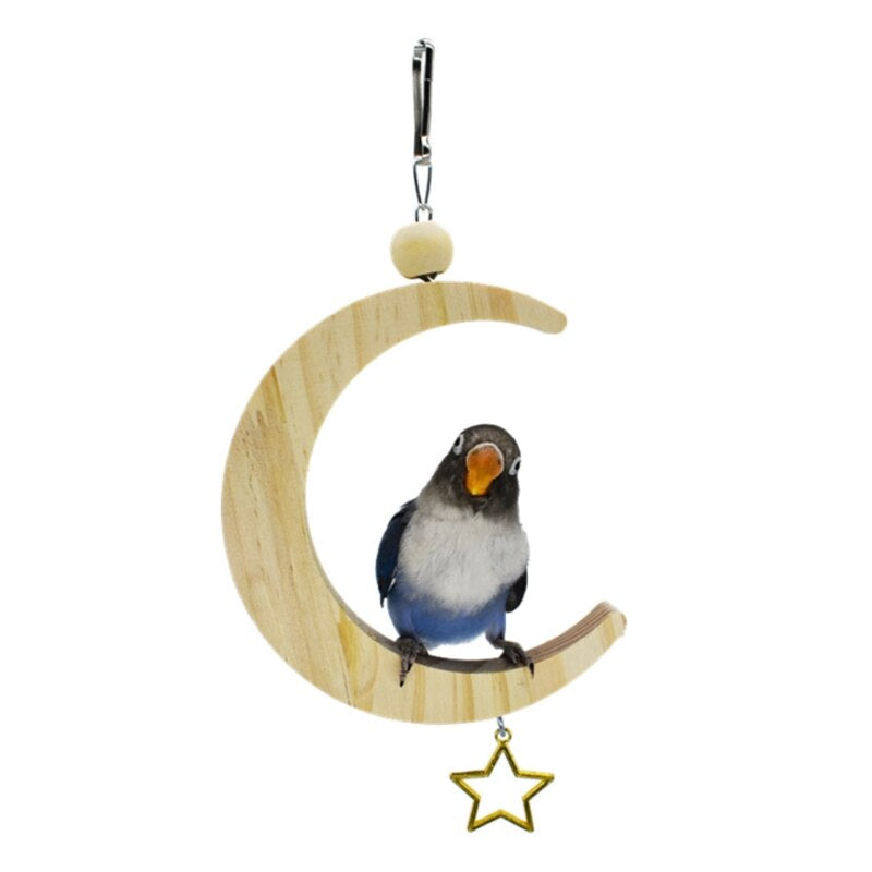 Moon Shape Wooden Swing Toy