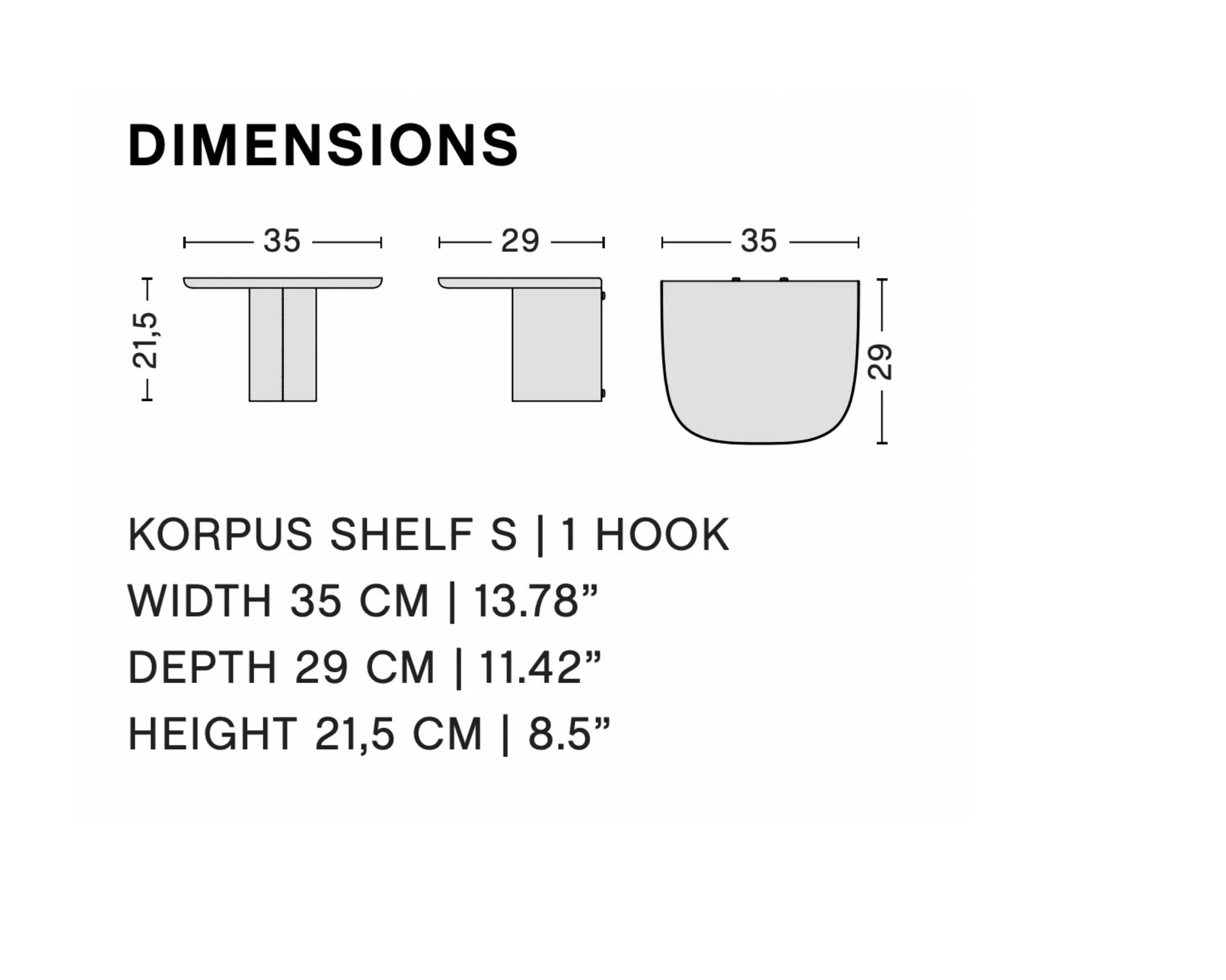 Korpus shelf small. Cream