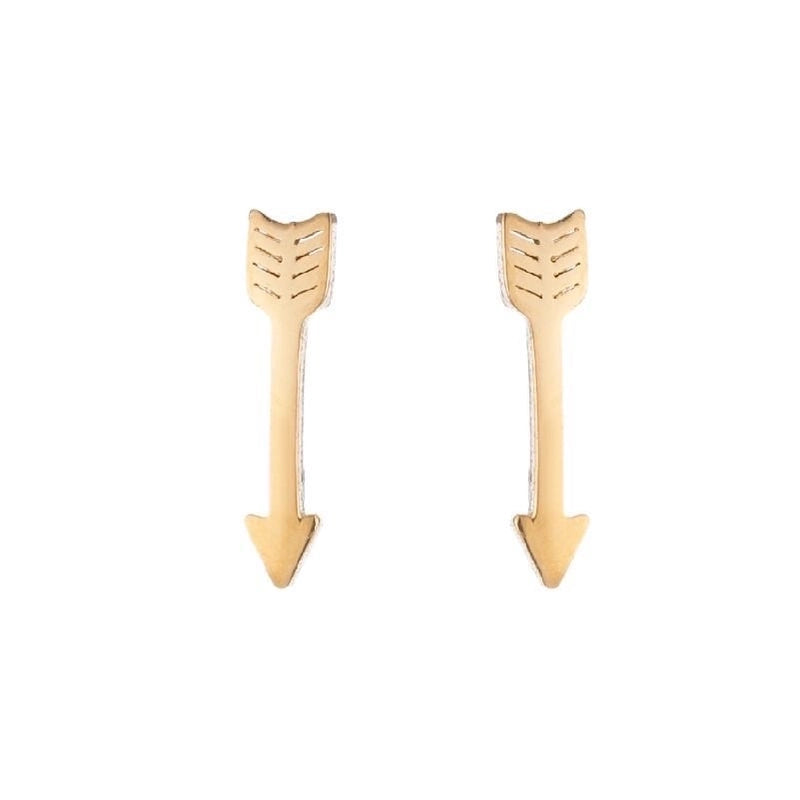 1 Pair Minimalist Sun Plating 304 Stainless Steel 18K Gold Plated Ear Studs