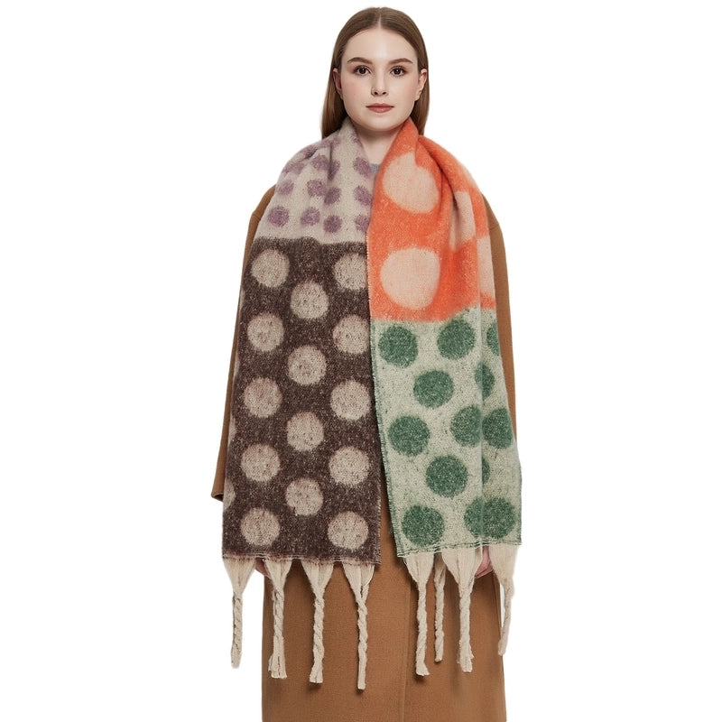 Women's Elegant Color Block Polyester Scarf