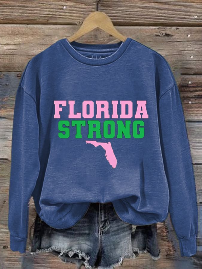 Women's Florida  Strong Print Casual Sweatshirt