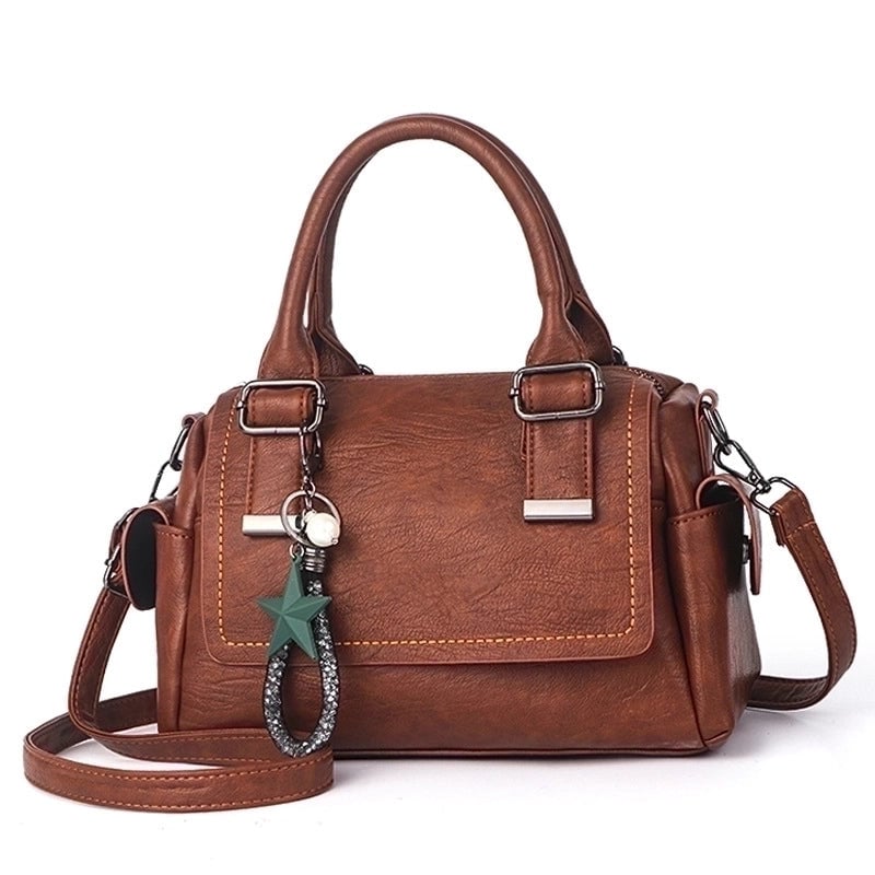 Women's Large All Seasons Pu Leather Basic Pillow Shape Bag
