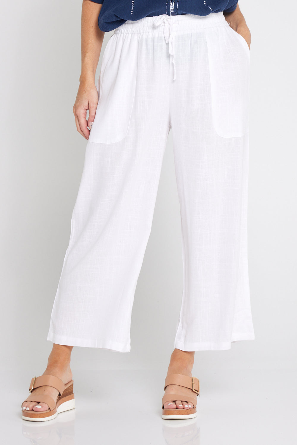 Linen Pants - White Linen