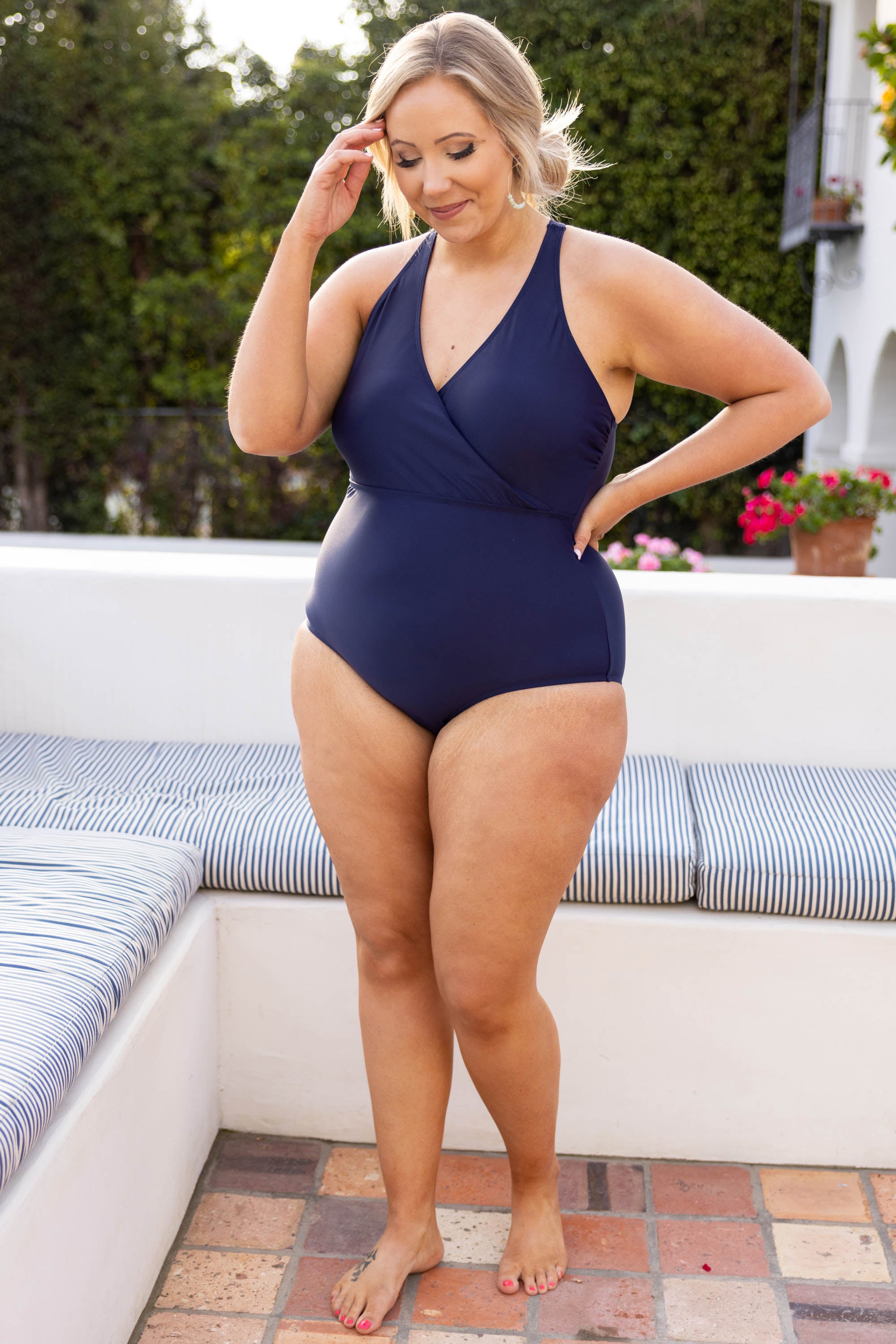 Meet You At The Sandbar Swimsuit. Navy