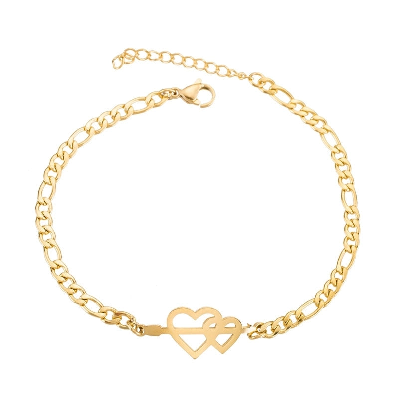 Women's Fashion Heart Butterfly Elephant Stainless Steel No Inlaid Bracelets Plating Stainless Steel Bracelets