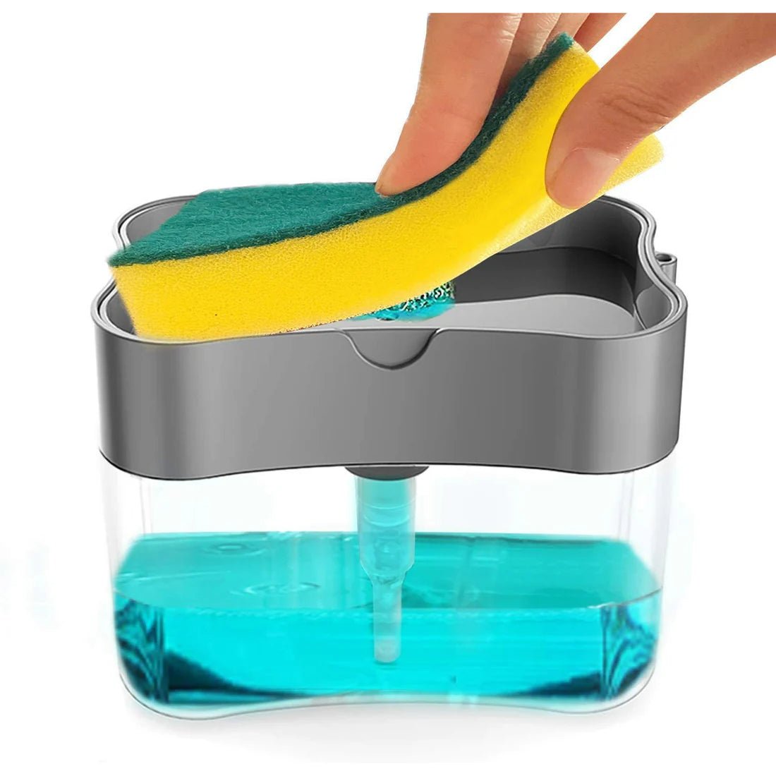 Soap pump and sponge caddy