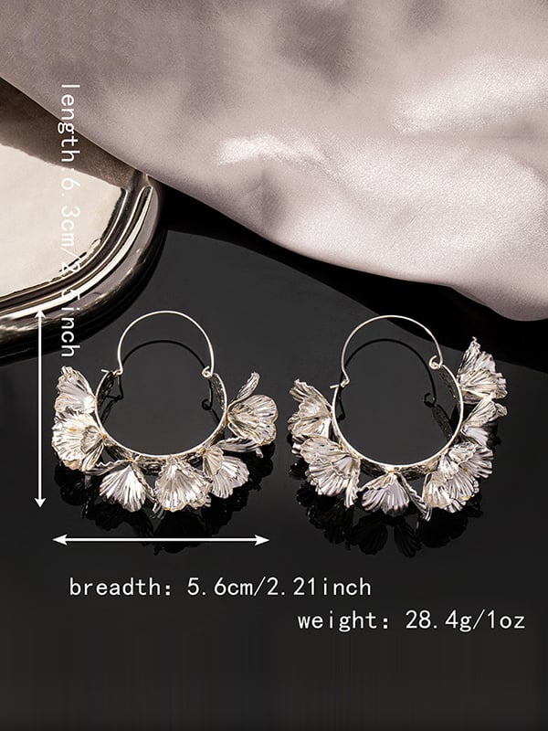 Flower Shape Drop Earrings