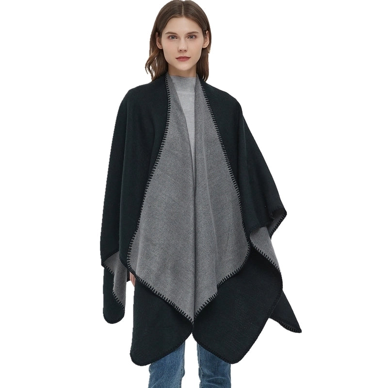 Women's Streetwear Solid Color Imitation Cashmere Shawl