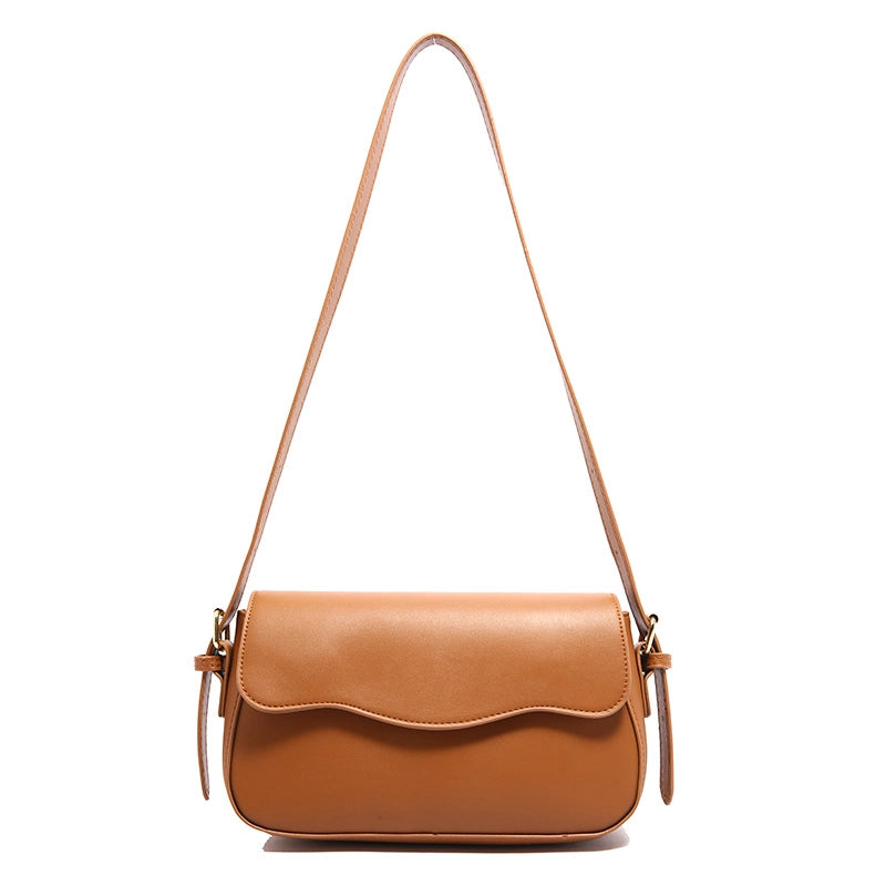 Women's Pu Leather Solid Color Streetwear Square Magnetic Buckle Shoulder Bag