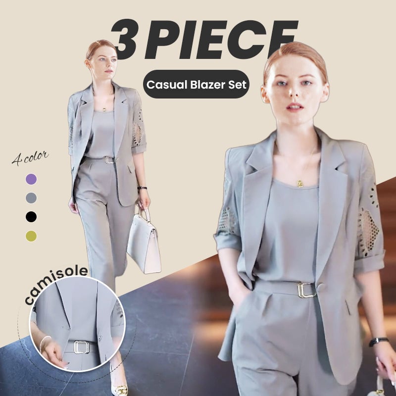 🔥49% OFF🔥Nice Gift-Woman's Fashionable And Slim Blazer 3-piece Suit Set