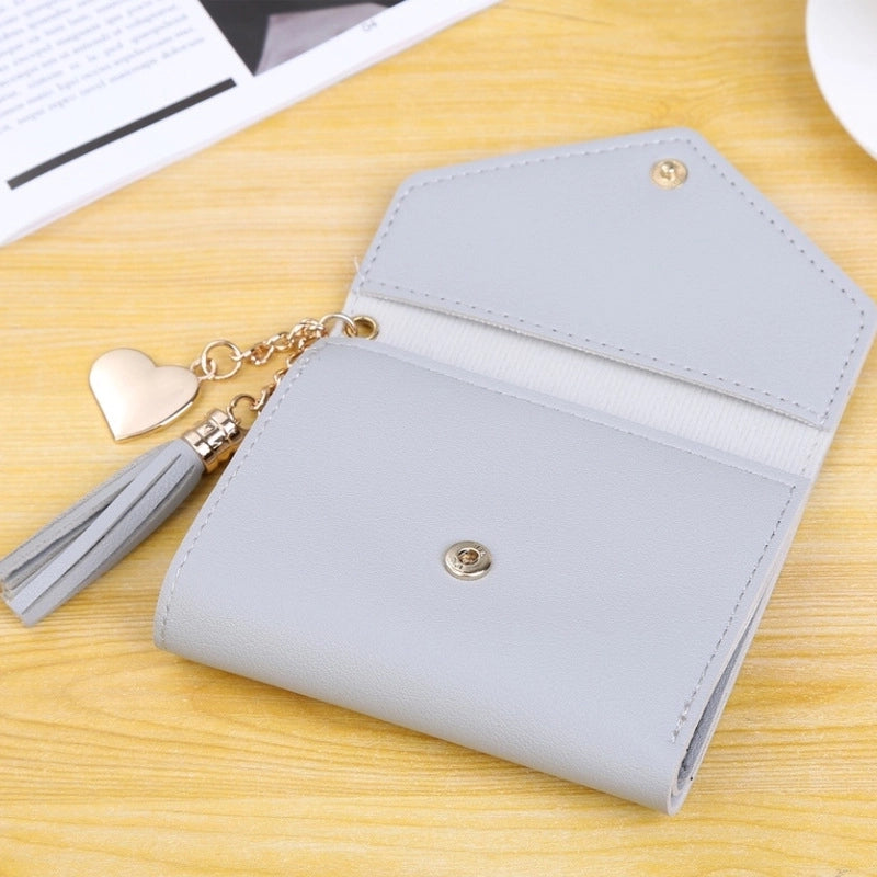 Women's Solid Color Pu Leather Magnetic Buckle Wallets