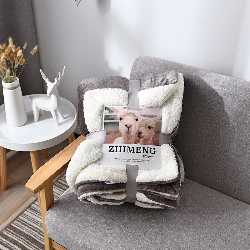 Retro Solid Color Polyester Blanket