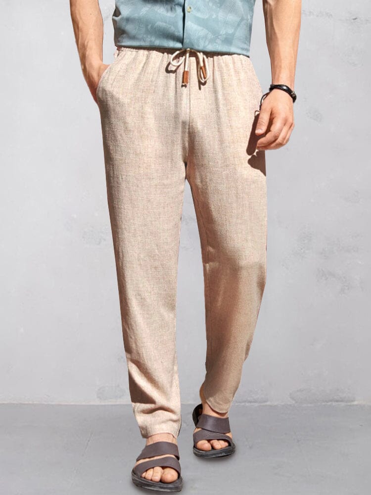 Casual Cotton Linen Straight Pants