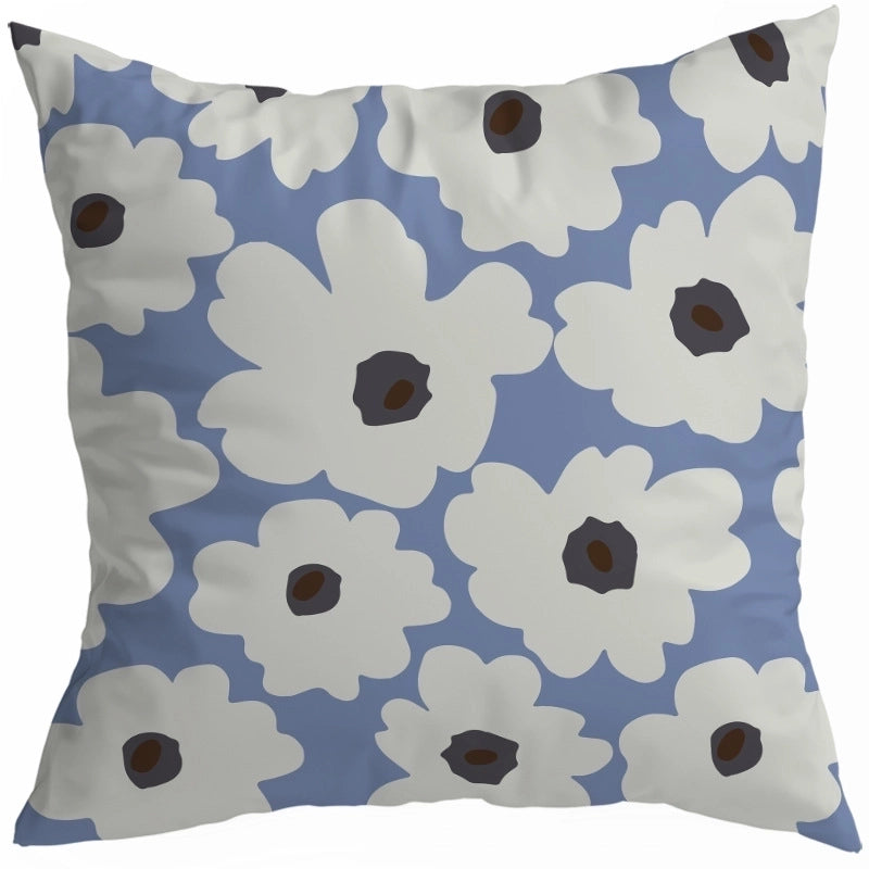 Exaggerated Modern Style Artistic Geometric Color Block Fibre Peach Skin Pillow Cases
