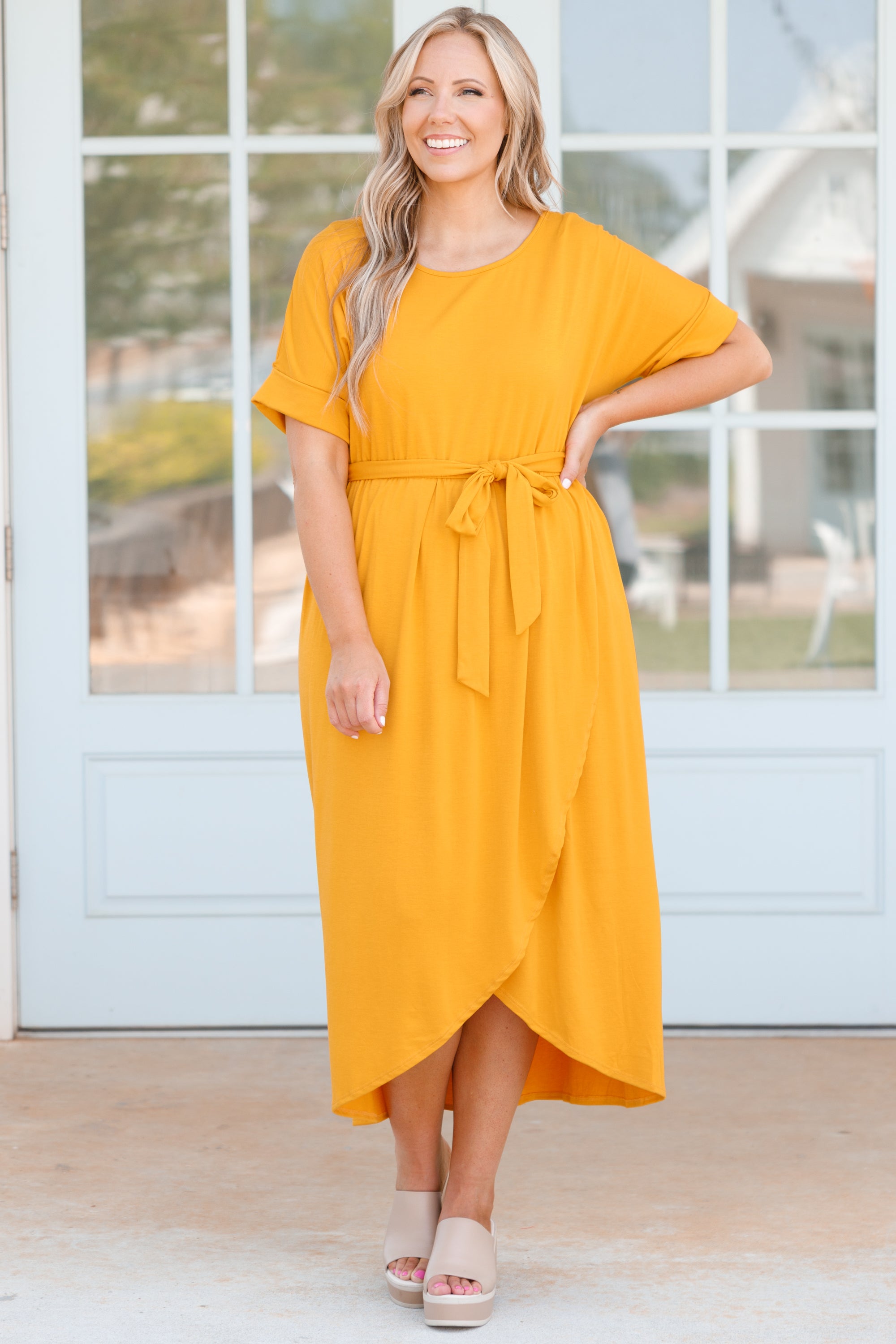 I'm Speechless Dress. Mustard