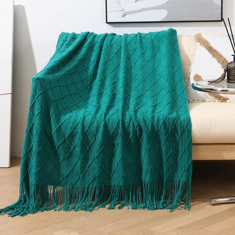 Elegant Solid Color Polyacrylonitrile Fiber (Acrylic) Blanket