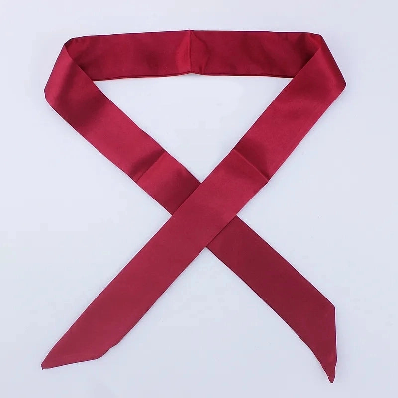 Women's Minimalist Solid Color Satin Silk Scarves