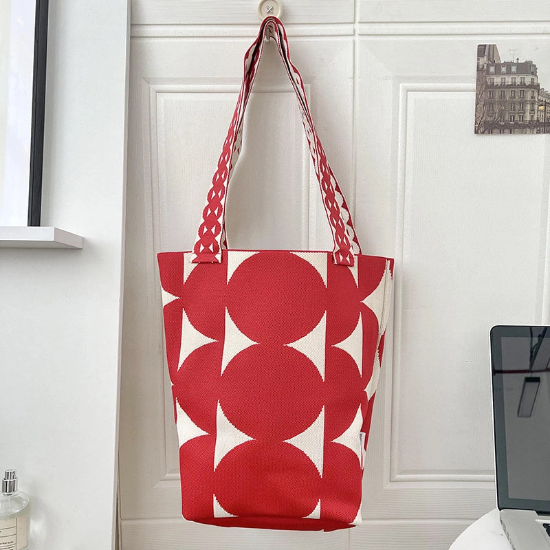 Women's Large Polyester Star Streetwear Square Open Handbag