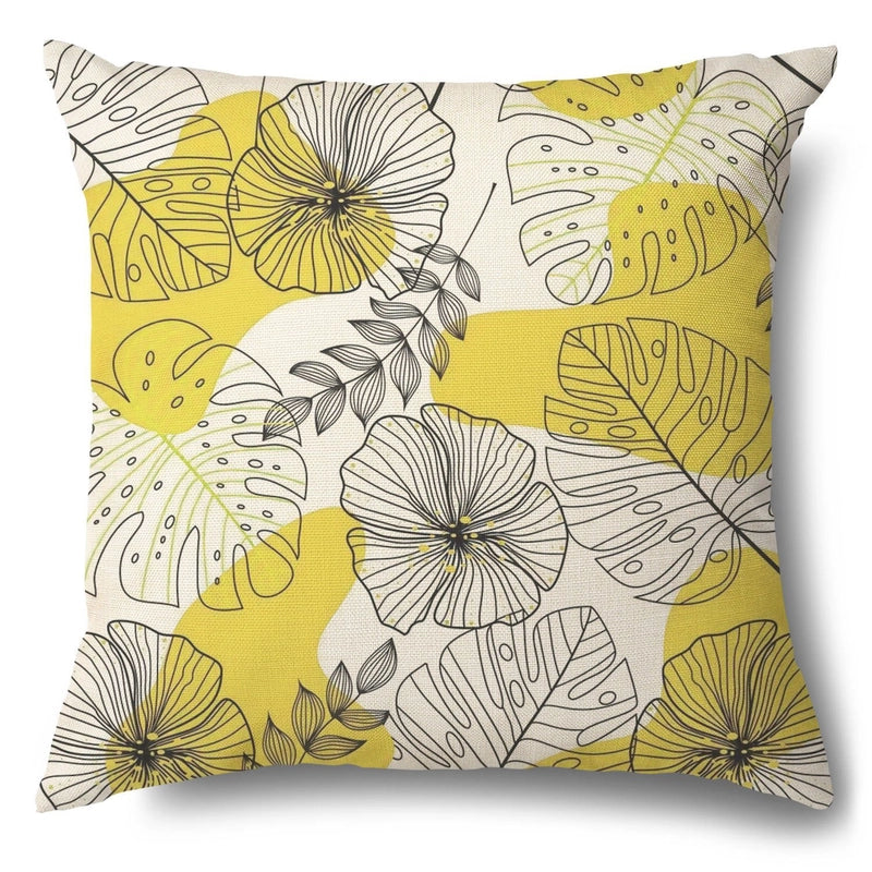Pastoral Sunflower Linen Pillow Cases