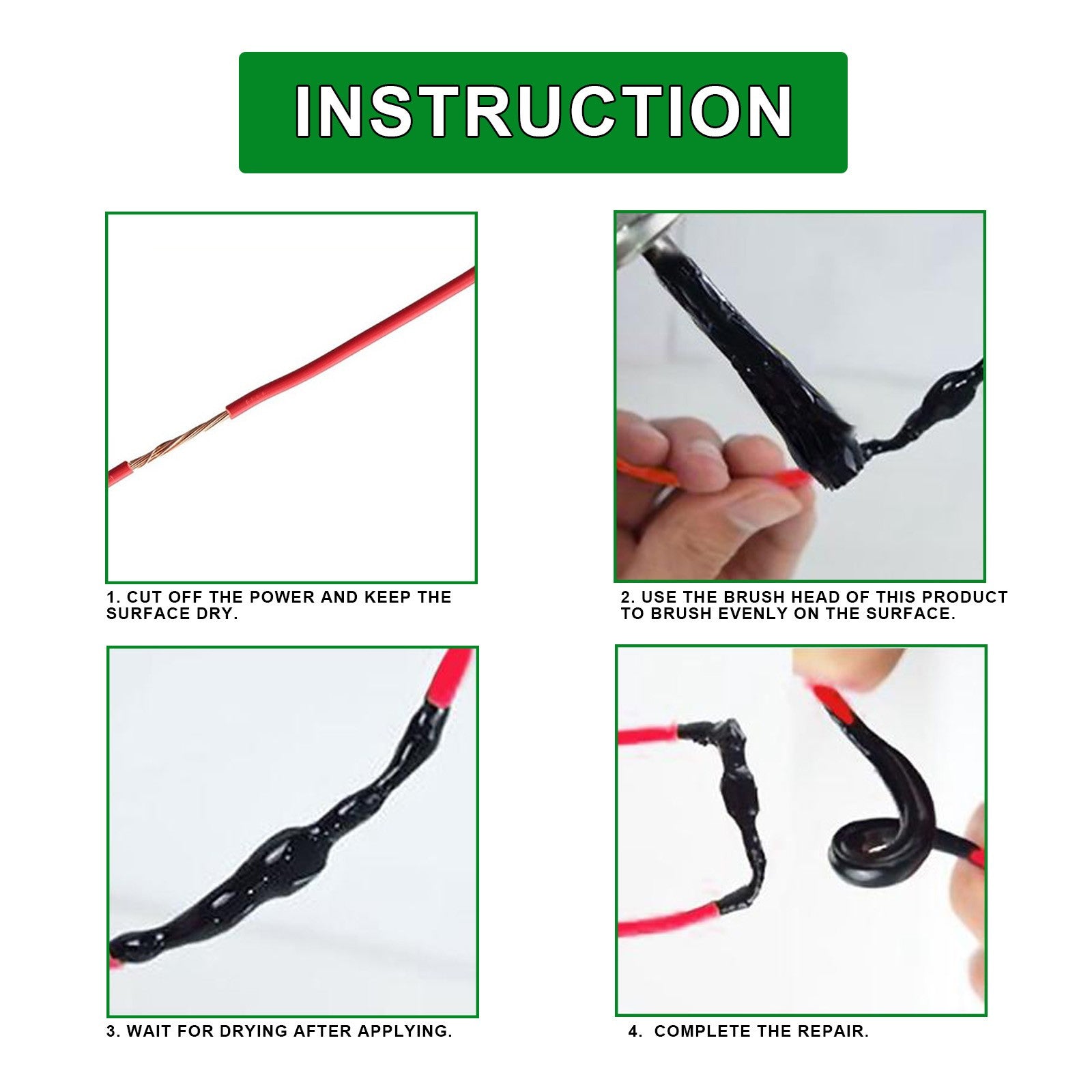 INSULATION FOR ELECTRICAL WIRES HEAT AND DURABLE ELECTRICAL WIRE INSULATION GEL 125ML