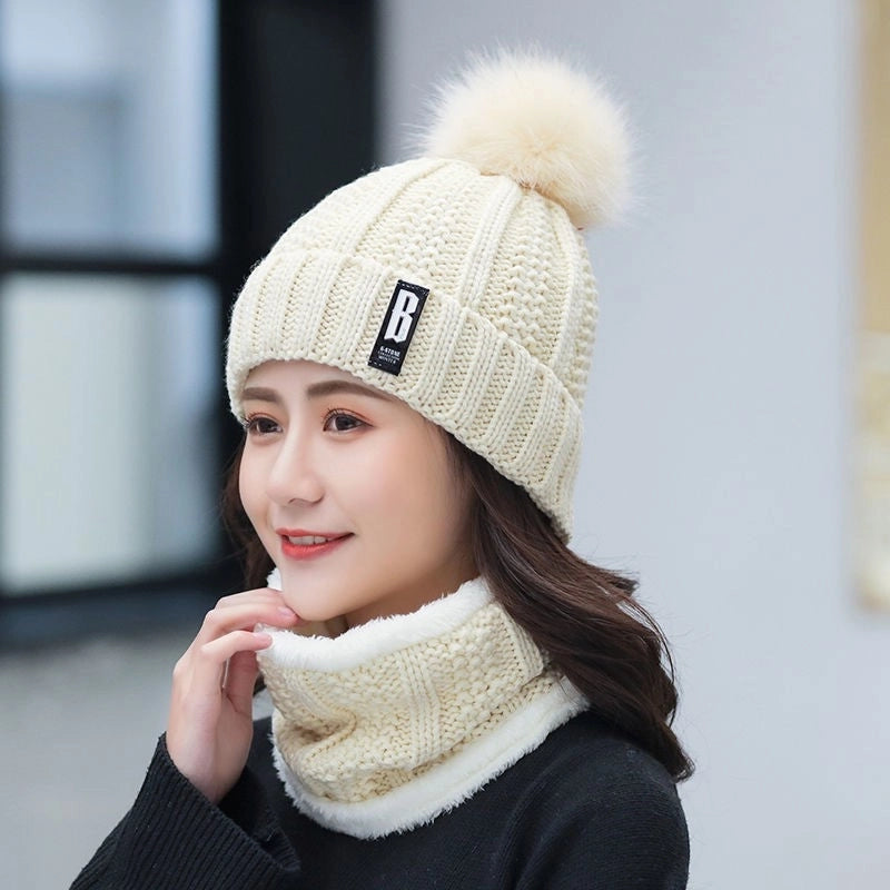 Women's Minimalist Color Block Eaveless Wool Cap