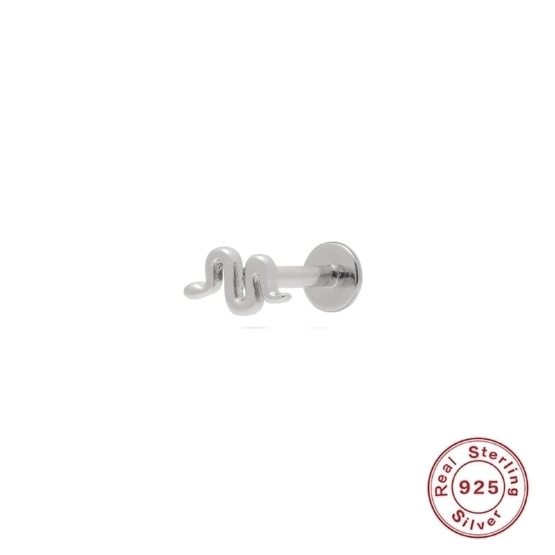 Fashion Solid Color Sterling Silver Inlay Pearl Zircon Ear Studs 1 Piece