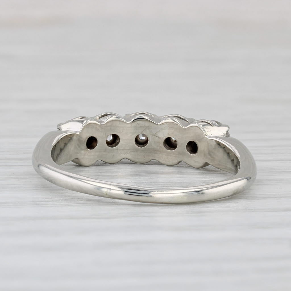 0.75ctw Diamond Ring 14k White Gold Wedding Anniversary Band Size 7