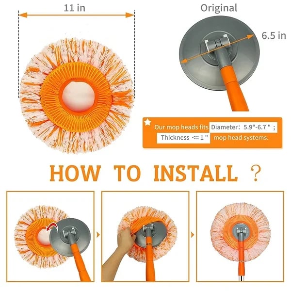 🔥🔥360° Rotatable Adjustable Cleaning Mop