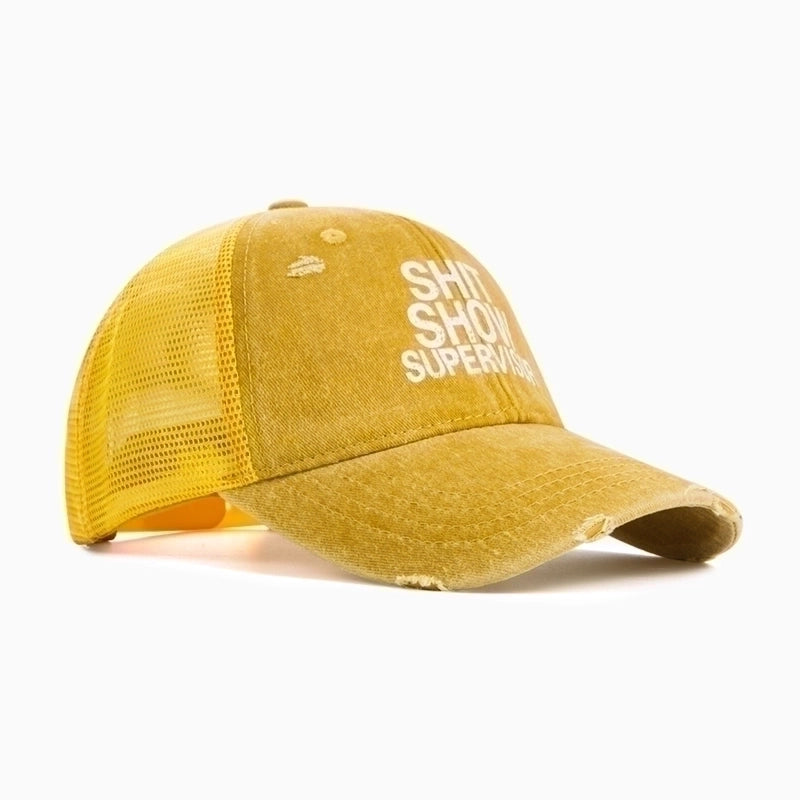 2 Pieces Unisex Minimalist Letter Curved Eaves Baseball Cap
