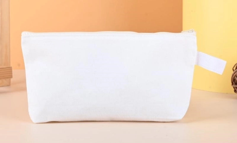 10 Pieces In Stock Blank Canvas Zipper Bag Canvas Cosmetic Bag Zipper Pencil Bag Canvas Bag Custom