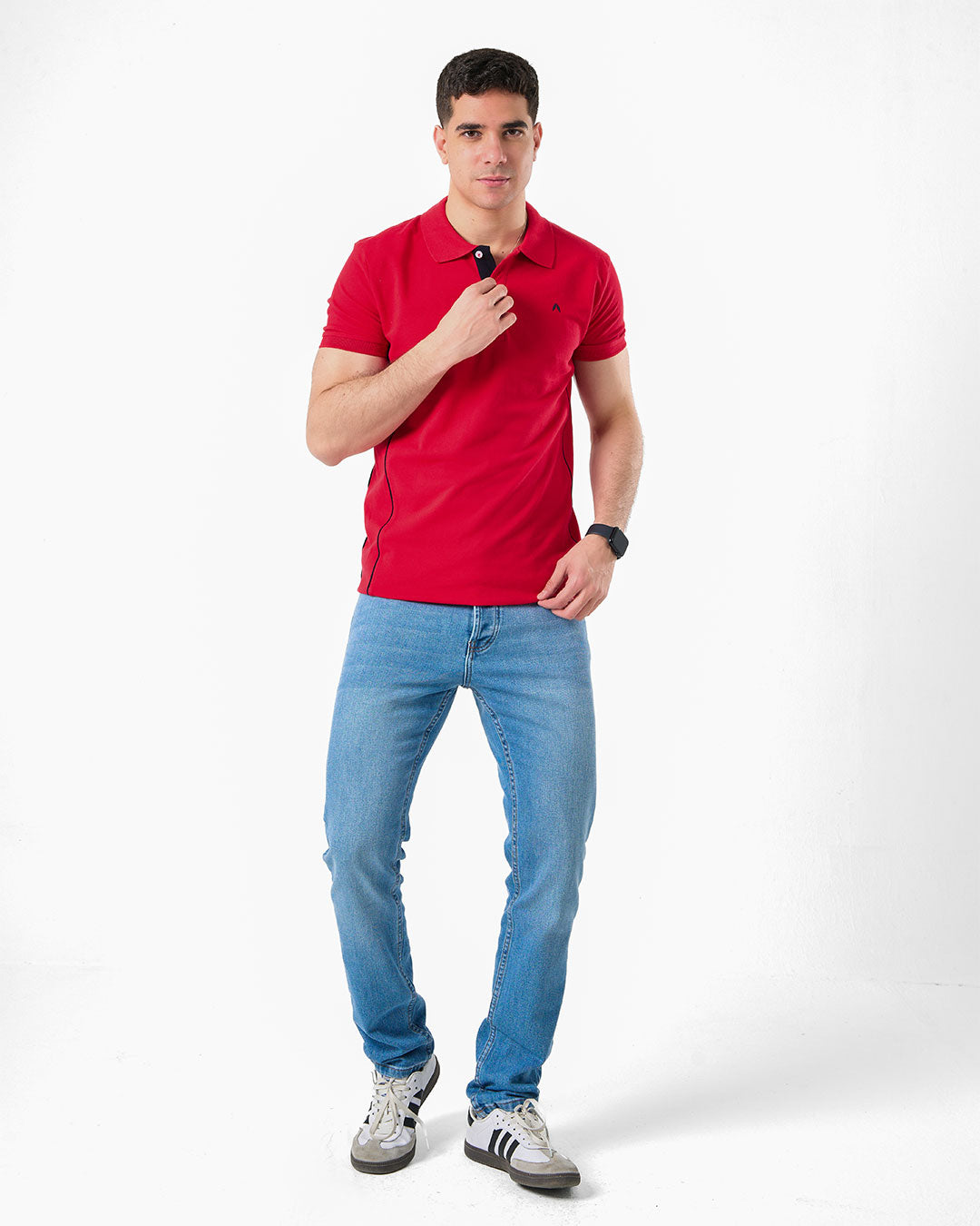 Men's Polo T-shirt with Side Lines