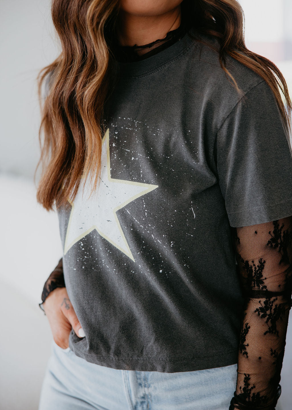 Grunge Star Graphic Tee