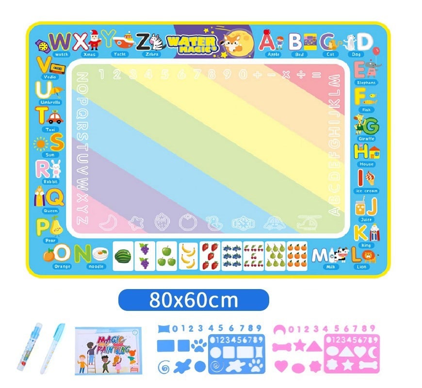 🎁Water Doodle Mat .Aqua Painting Drawing Mat Mess Free Learning Toy Mat