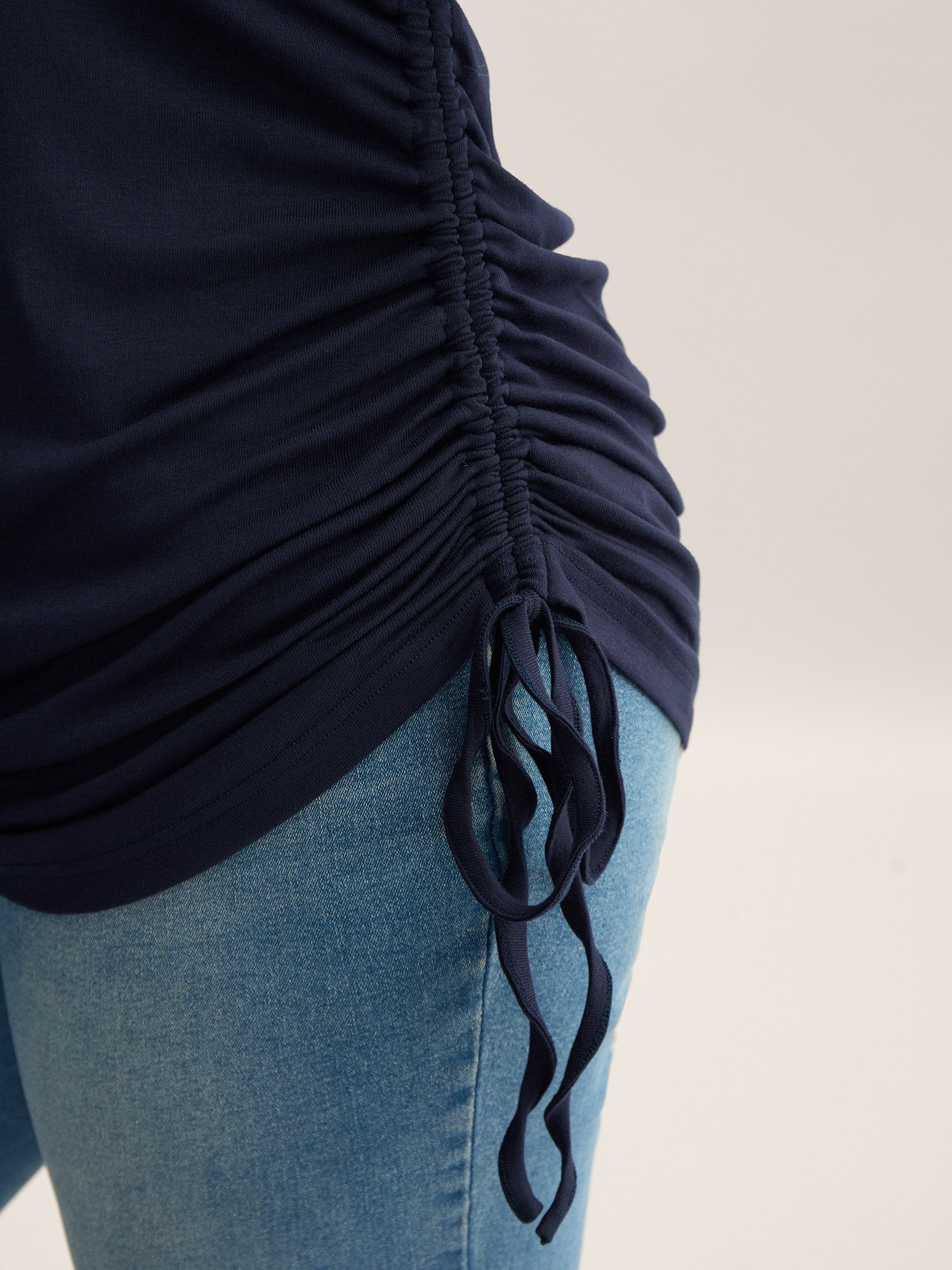 Supersoft Side Drawstrings Fitted T-Shirt