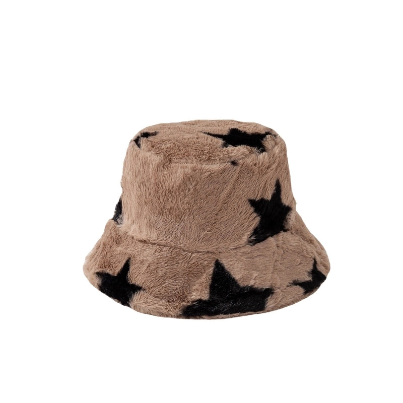 Unisex Basic Retro Classic Style Star Printing Wide Eaves Wool Cap