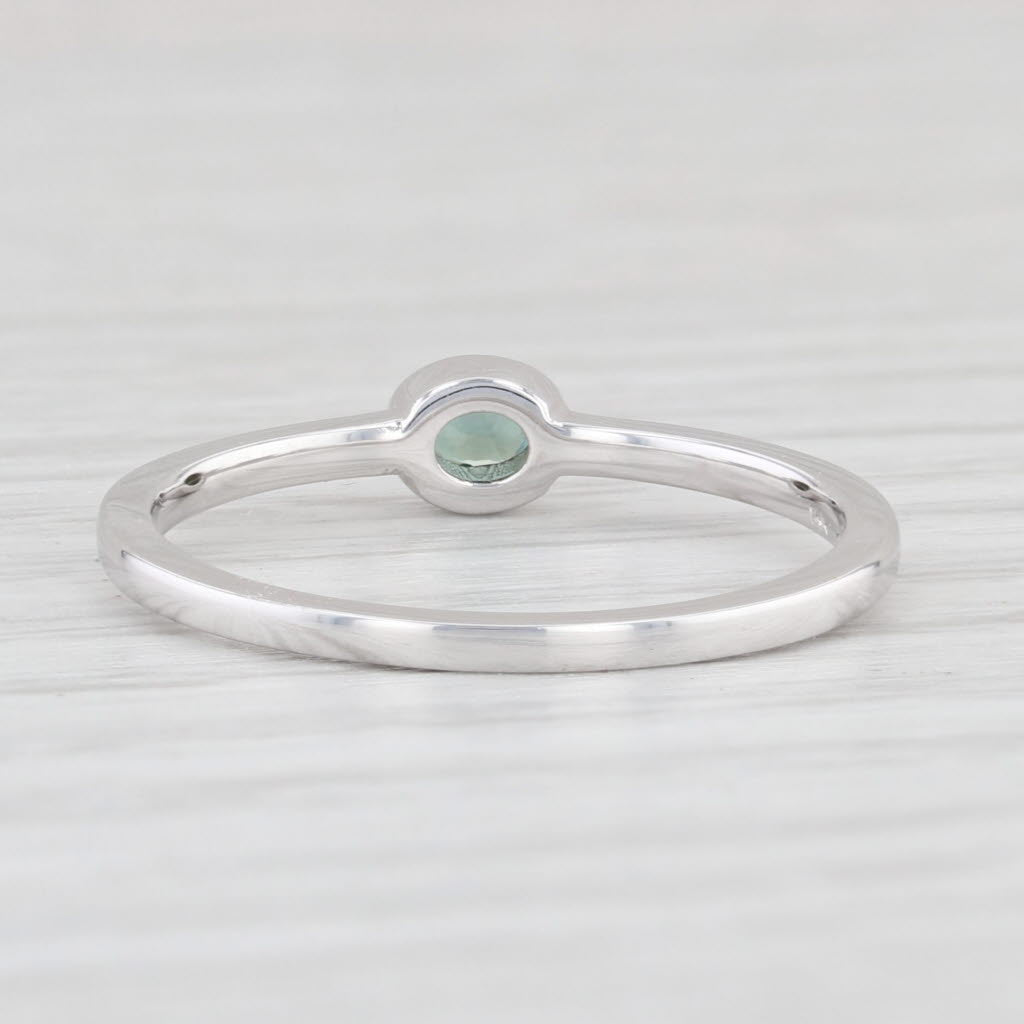 New 0.13ct Lab Grown Green Alexandrite Ring 14k Gold Size 6.5 Oval Solitaire
