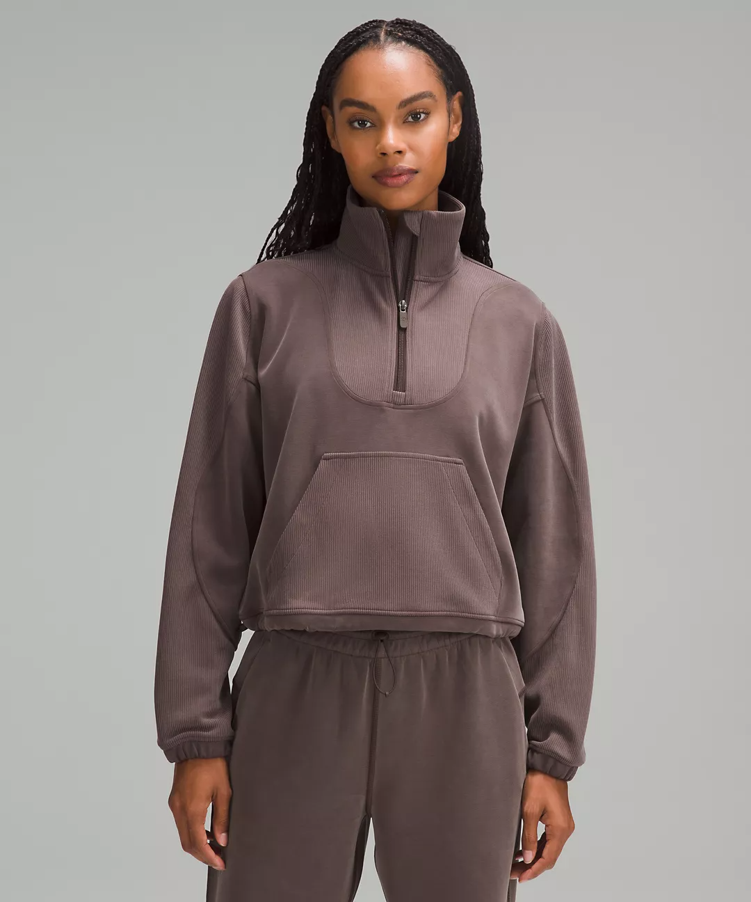 lululemon Brushed Softstreme Ribbed Half Zip