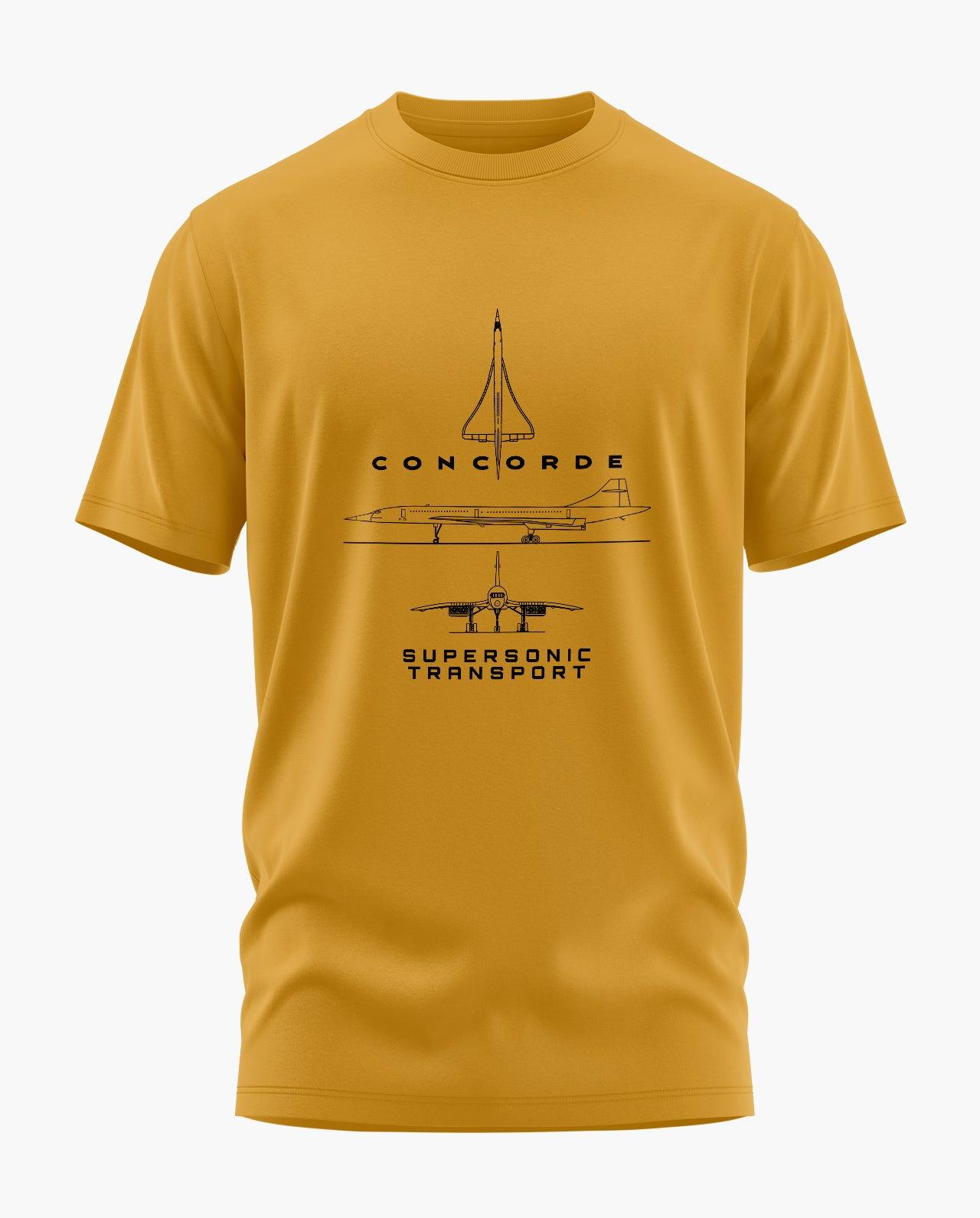 Concorde Blueprint Supersonic Transport T-Shirt