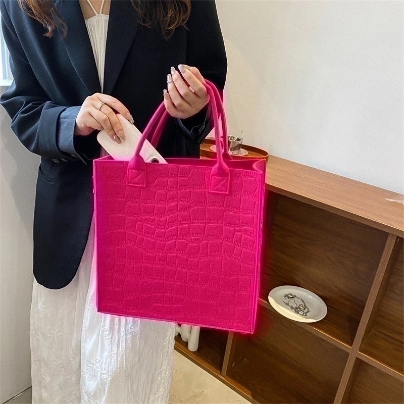 Women's Large Spring&summer Felt Vintage Style Handbag