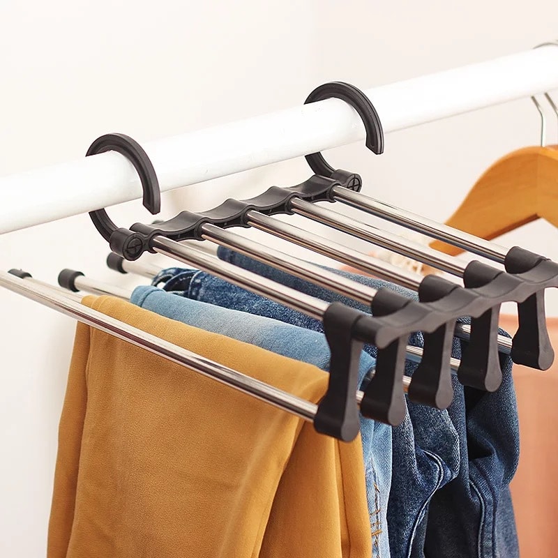 Multi Layer Folding Telescopic Trouser Rack