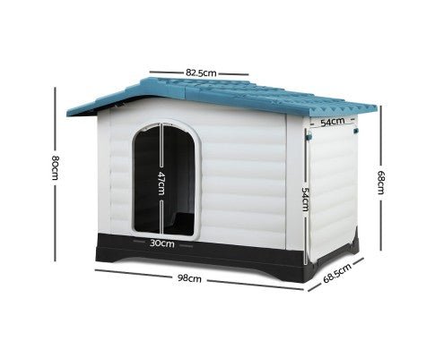 Pet Weatherproof Pet Kennel - Blue
