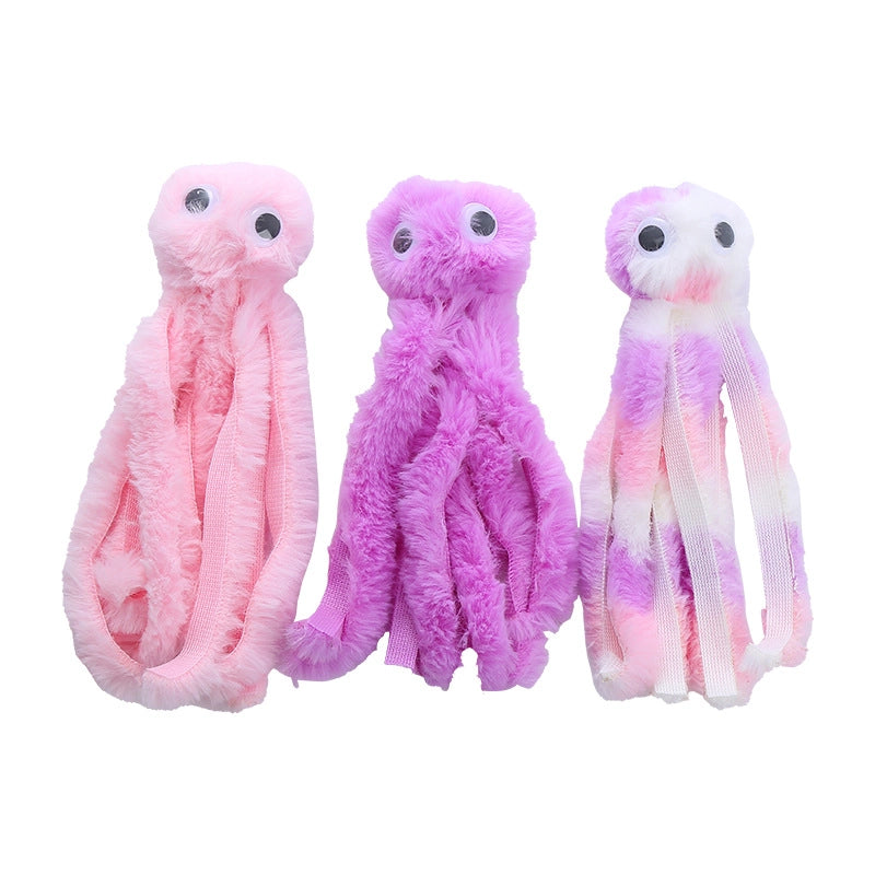 New Cat Toy Octopus Funny Cat Stick Kitten Kitten Molar Bite-resistant Self-Hi Relieving Stuffy Bite Pet Toy