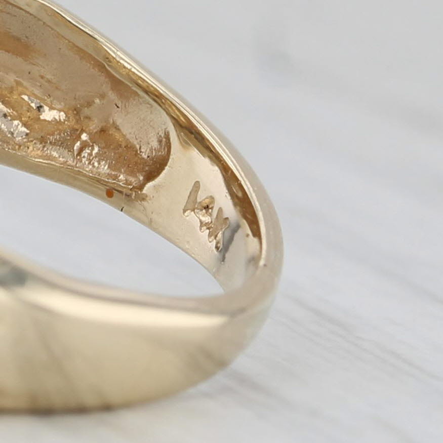 0.94ctw Marquise Diamond Bypass Engagement Ring 14k Yellow Gold Bridal Size 4.75