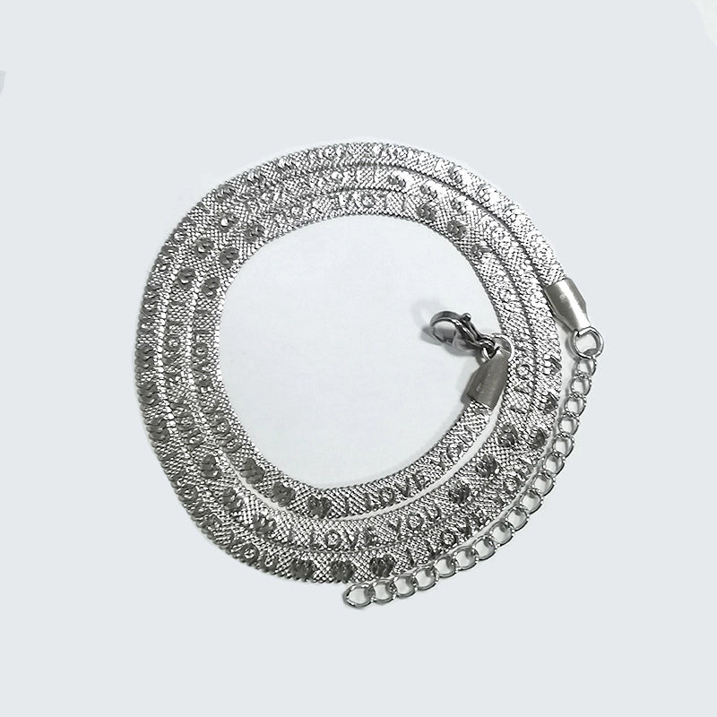 Minimalist Solid Color Titanium Steel Plating Necklace
