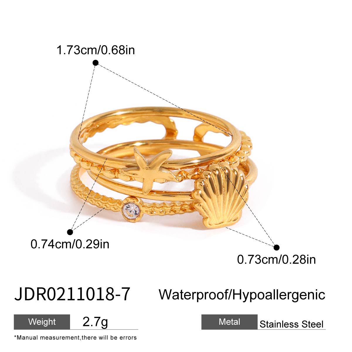 Jie Ding Titanium Steel Ring Female Niche Design Ring Jewelry Stainless Steel Rings