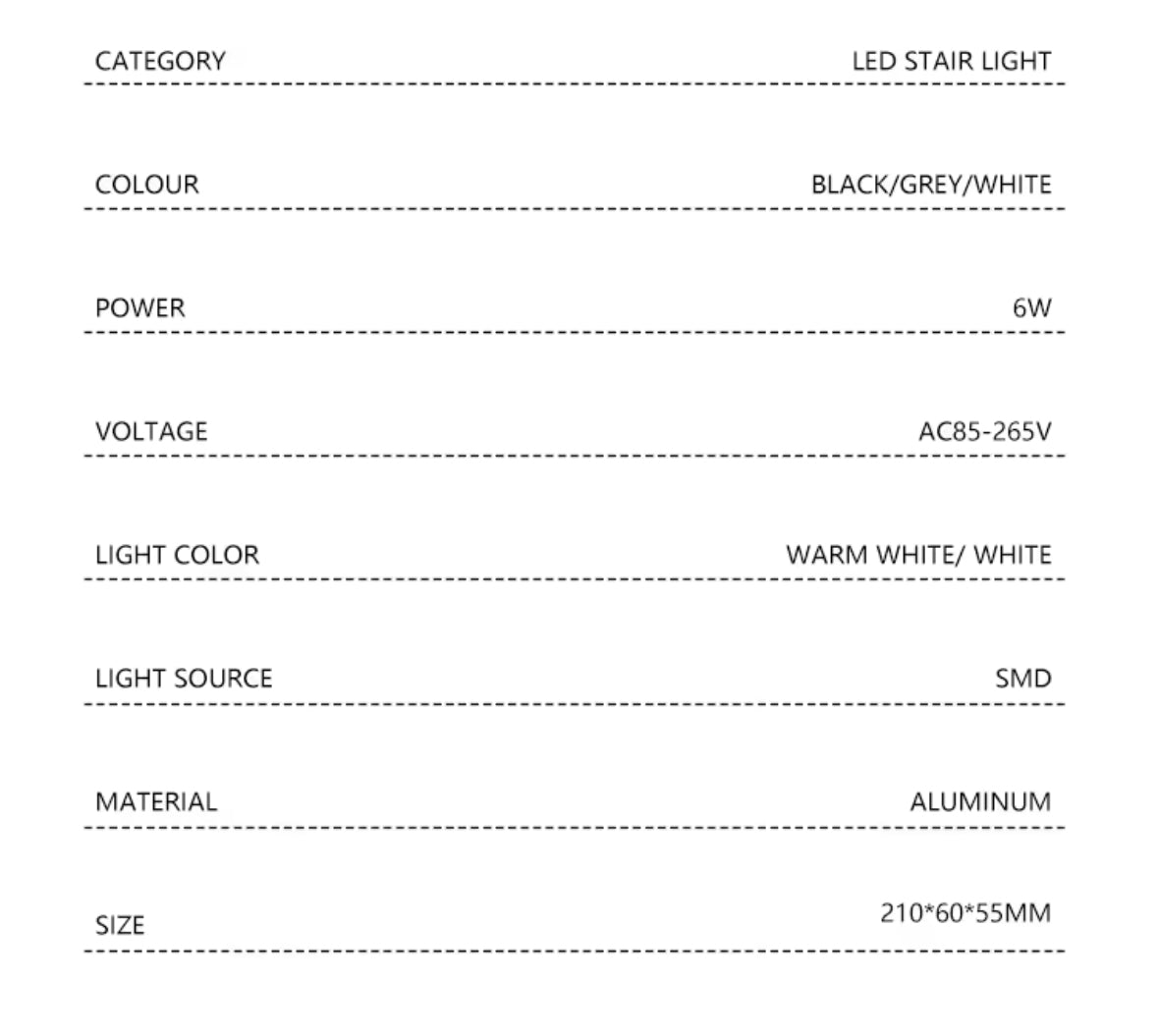 Modern Recessed Wall Light - Black. Gray. White Options