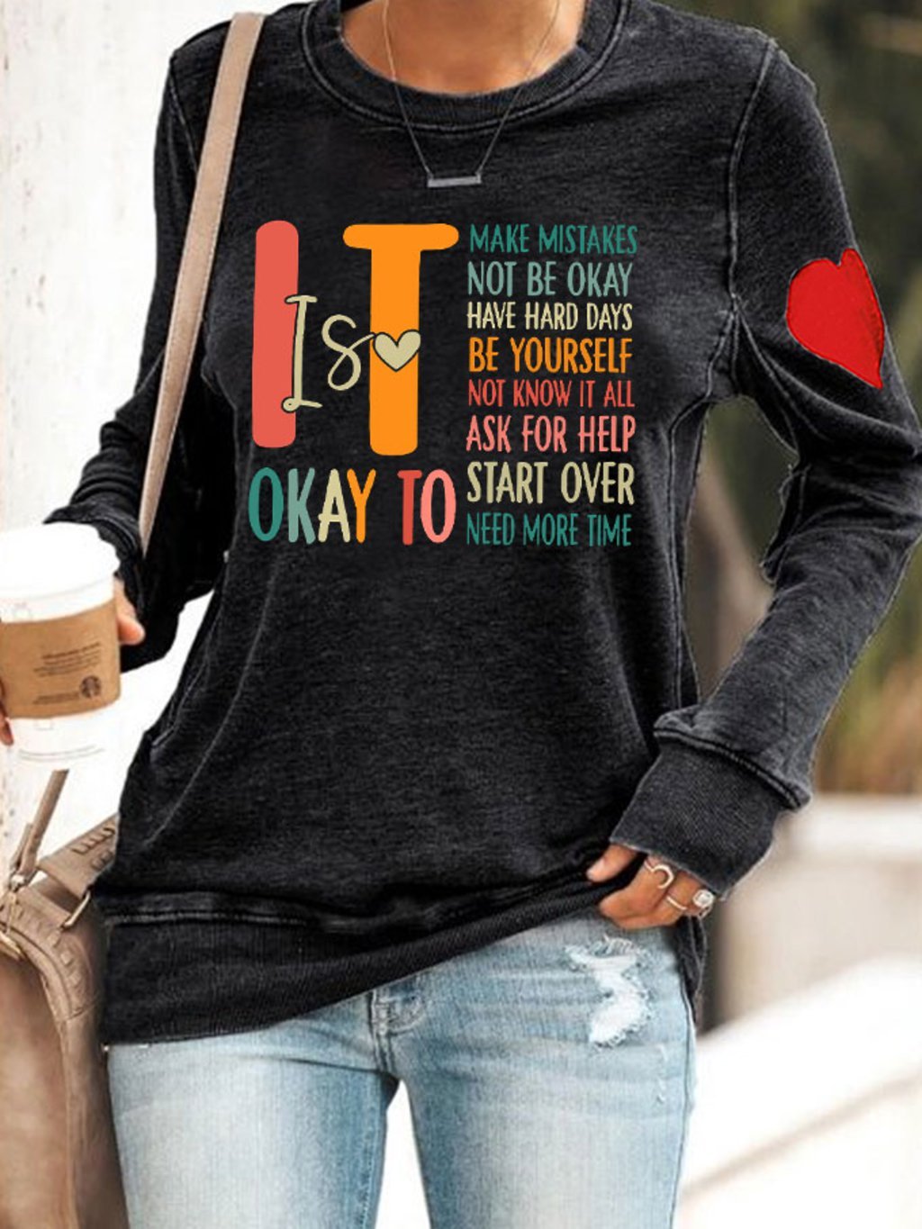 Women's It's Ok... Mental Health Printed Sweatshirt