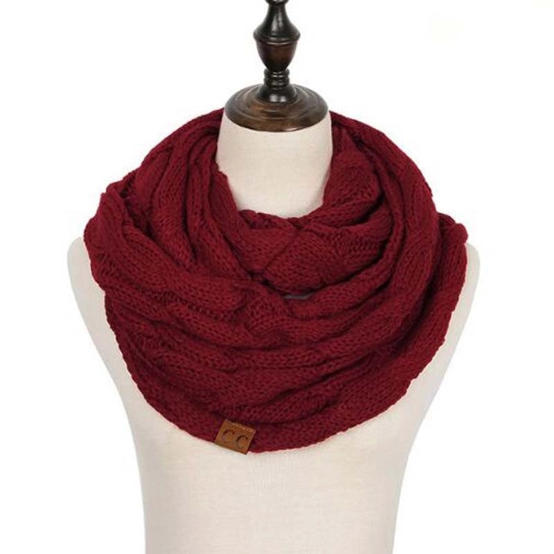 Women's Streetwear Solid Color Knit Scarf