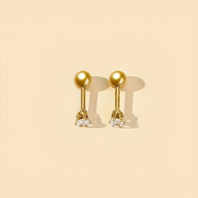 3 Pairs Minimalist Classic Style Geometric 304 Stainless Steel 18K Gold Plated Cartilage Earrings