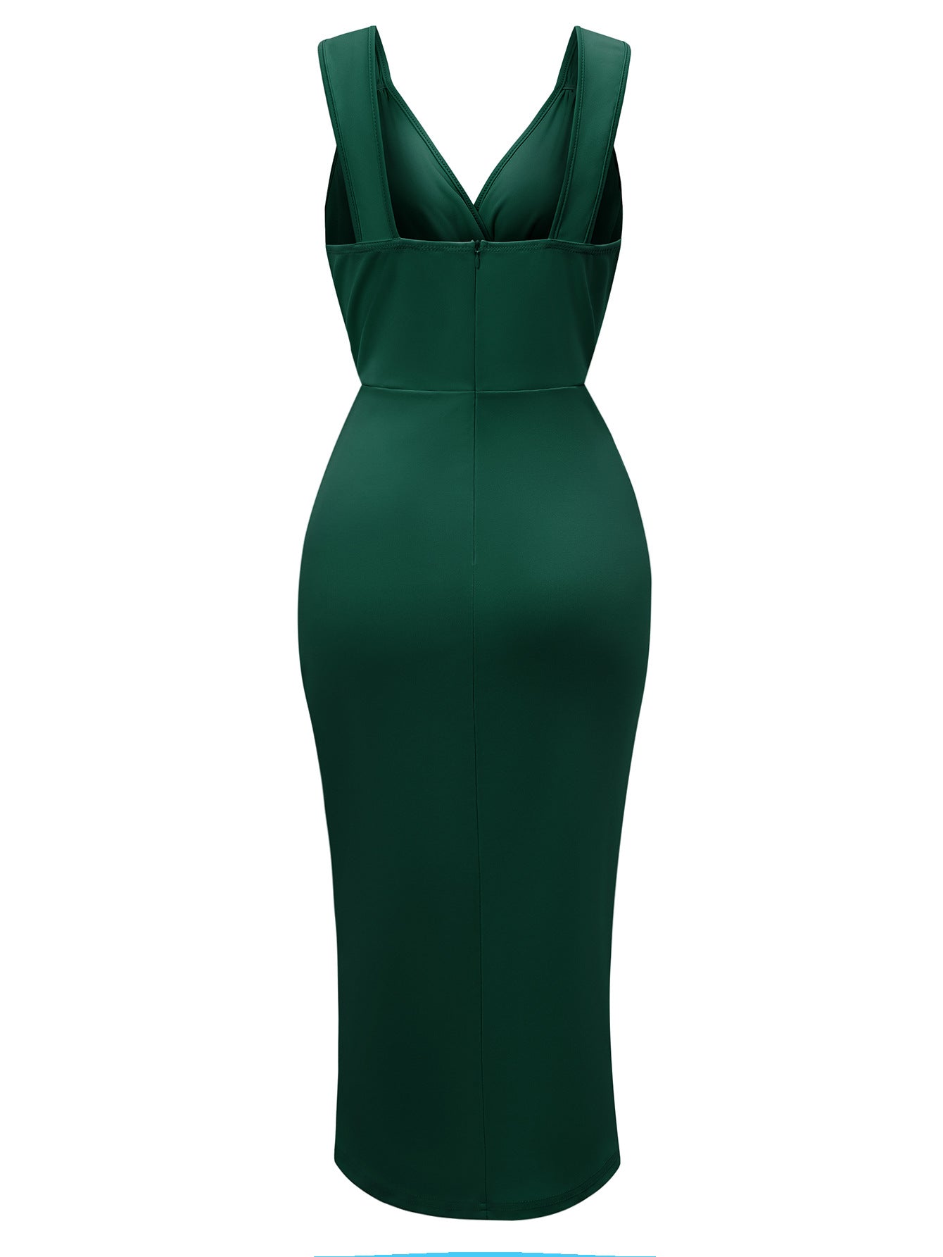 Celebrities Elegant Solid Solid Color V Neck Waist Skirt Dresses